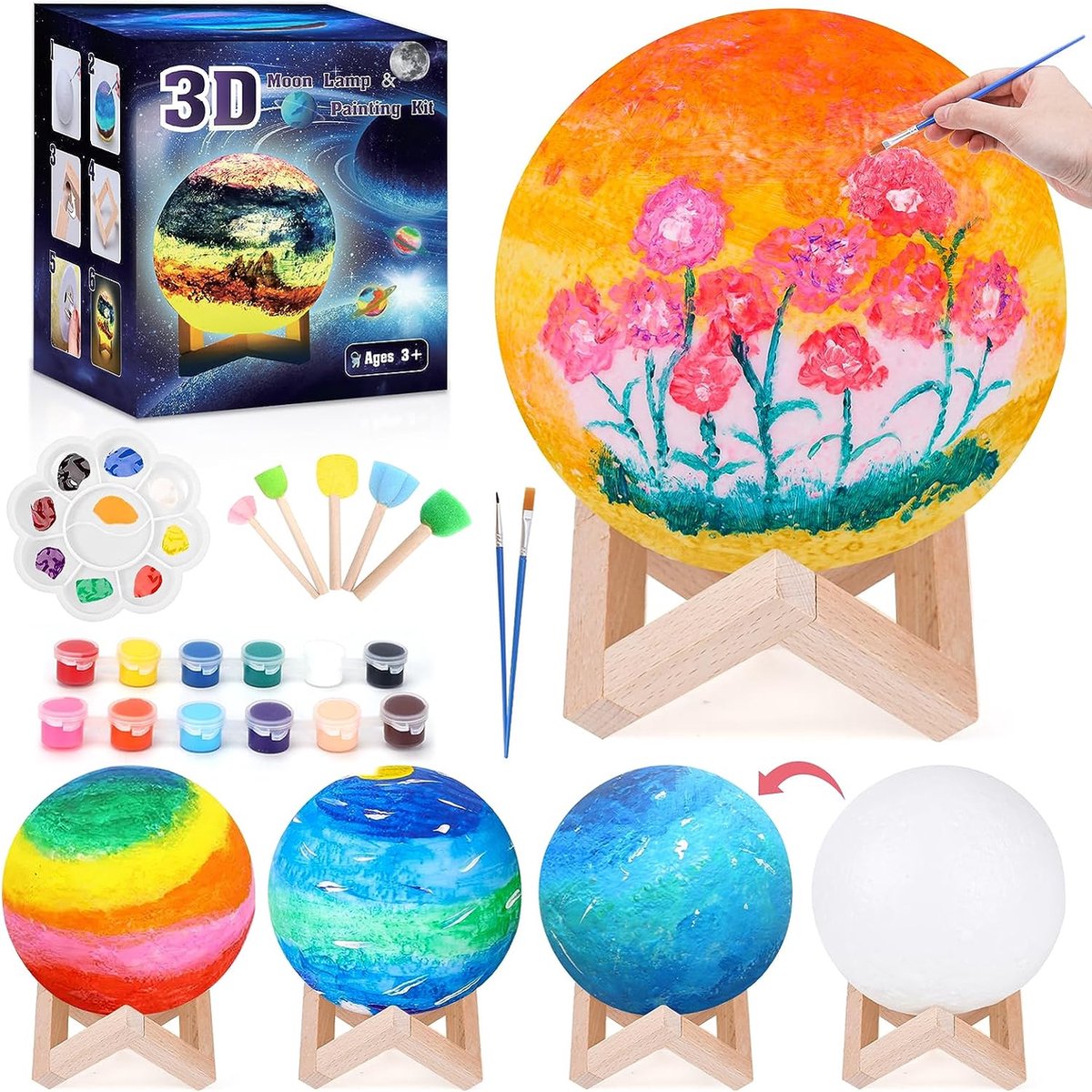 Kit Diamant Painting Chat – Veilleuse Enfant 3-10 Ans – Activité Manuelle Créative, Lampe De Chevet Douce – Cadeau Fille Bricolage