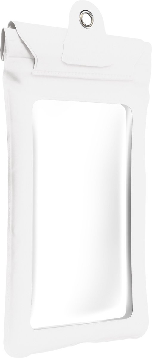 Universeel waterdicht etui voor smartphone met polsband – Wit
