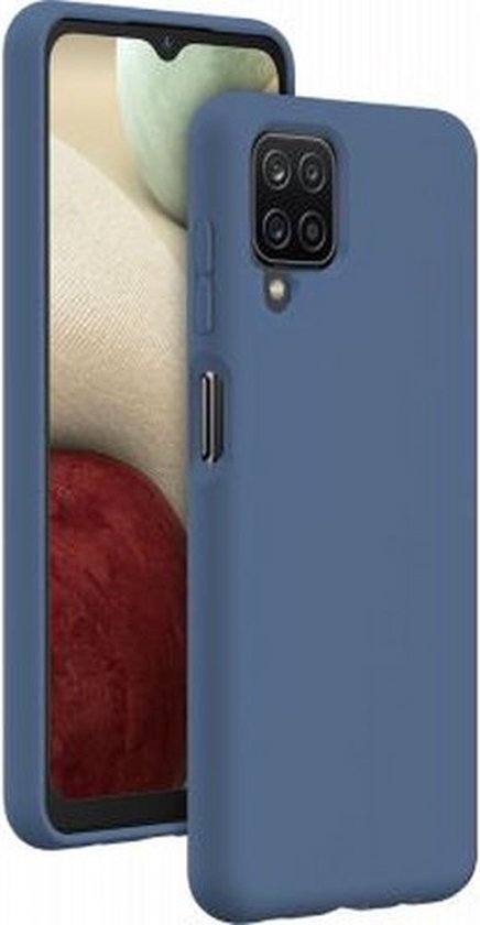 Bigben Connected, Hoesje Geschikt voor Samsung Galaxy A12 Hard siliconen Soft Touch, Blauw
