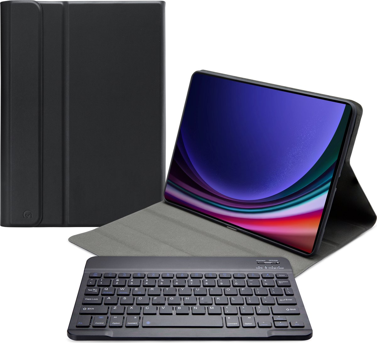 Mobilize Tablethoes geschikt voor Samsung Galaxy Tab S9 Hoes | Mobilize Detachable Bluetooth Keyboard QWERTY Bluetooth Toetsenbord Bookcase - Zwart