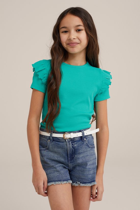 WE Fashion Meisjes T-shirt met ruches