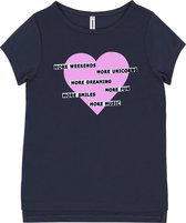 Marineblauw T-shirt/t-shirt met een hart