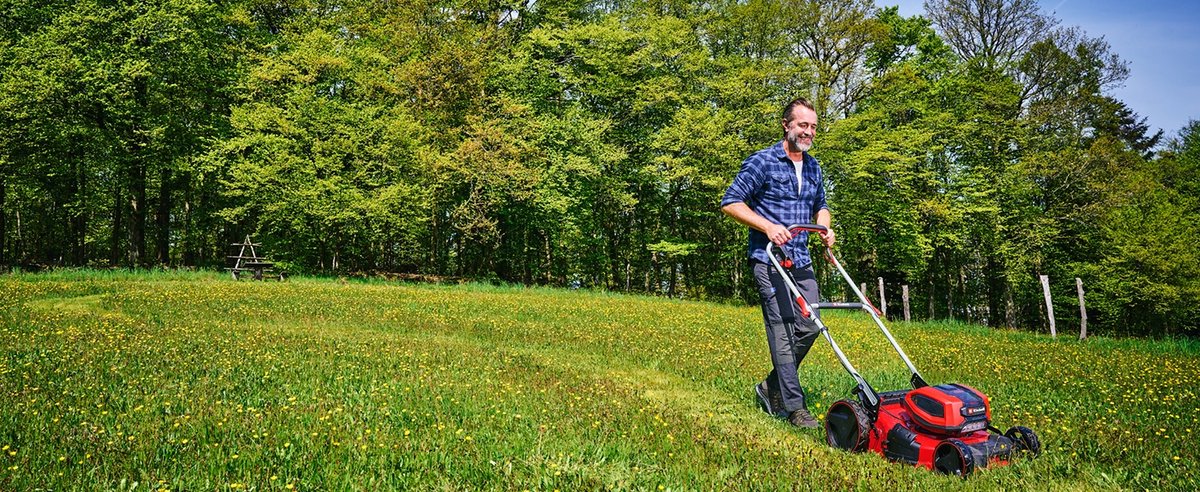 Einhell Professional Accu Grasmaaier GP-CM 36/52 S BL Li Kit - Power X-Change - 36 V/Li-ion - Maaibreedte: 52 cm - Aanbevolen gazonoppervlakte: tot 1200 m² - 65 L opvangzak - Maaihoogte: 25-80 mm - Incl. 4x 5.2 Ah Accu en 2x DUO-lader – foto 6