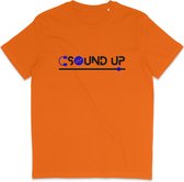 Heren en Dames T Shirt - Muziek - DJ Sound Up - Oranje - 3XL