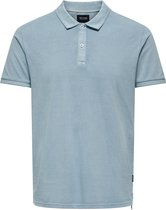 ONLY & SONS ONSTRAVIS SLIM WASHED SS POLO NOOS Heren Poloshirt - Maat L