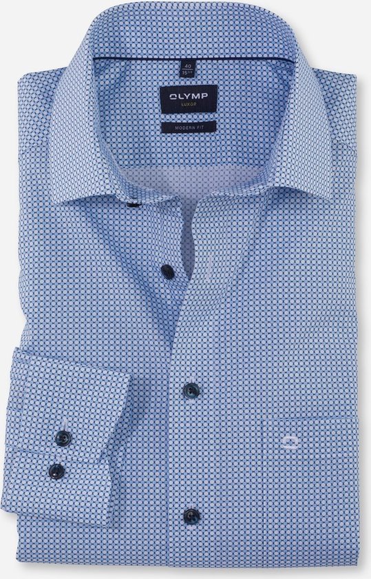 Chemise Olymp manches longueur 7 bleu