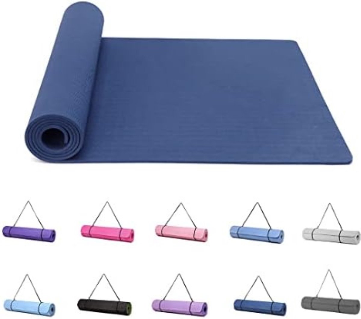 Yoga Mat Extra Dik Fitness Mat Extra Dik Marineblauw bol
