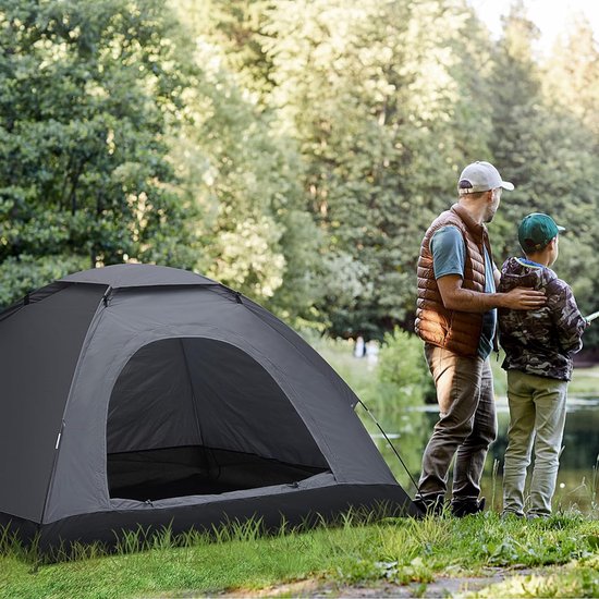 Pacific Pass Tente Dôme Familiale Pour 2 Personnes Avec Mouche De Pluie Amovible Facile A Installer Pour Le Camping La Randonnee Lexterieur 2101 X 2101 X 1209 Cm Bleu Marine