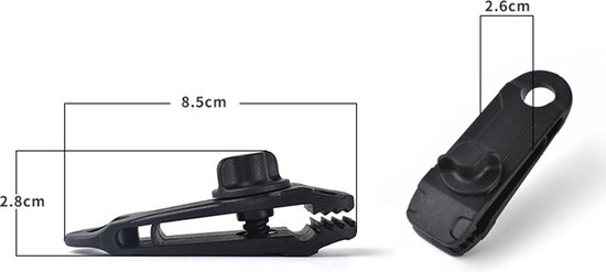 Grote Zeilklemmen - Zeilclips 9 Inch - Kunststof - Dekzeil Klemmen   Marktkraam Klemmen