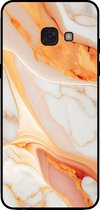 Smartphonica Telefoonhoesje voor Samsung Galaxy A5 2017 met marmer opdruk - TPU backcover case marble design - Oranje / Back Cover geschikt voor Samsung Galaxy A5 2017