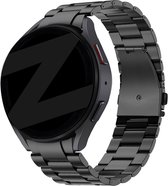 Bandz titanium schakel band geschikt voor Galaxy Watch 6 / 6 Classic / 5 40mm & 44mm / 5 Pro / 4 & Watch 4 Classic - Hoogwaardig titanium materiaal - Gemakkelijk in te korten met de meegeleverde toolkit - zwart titanium bandje