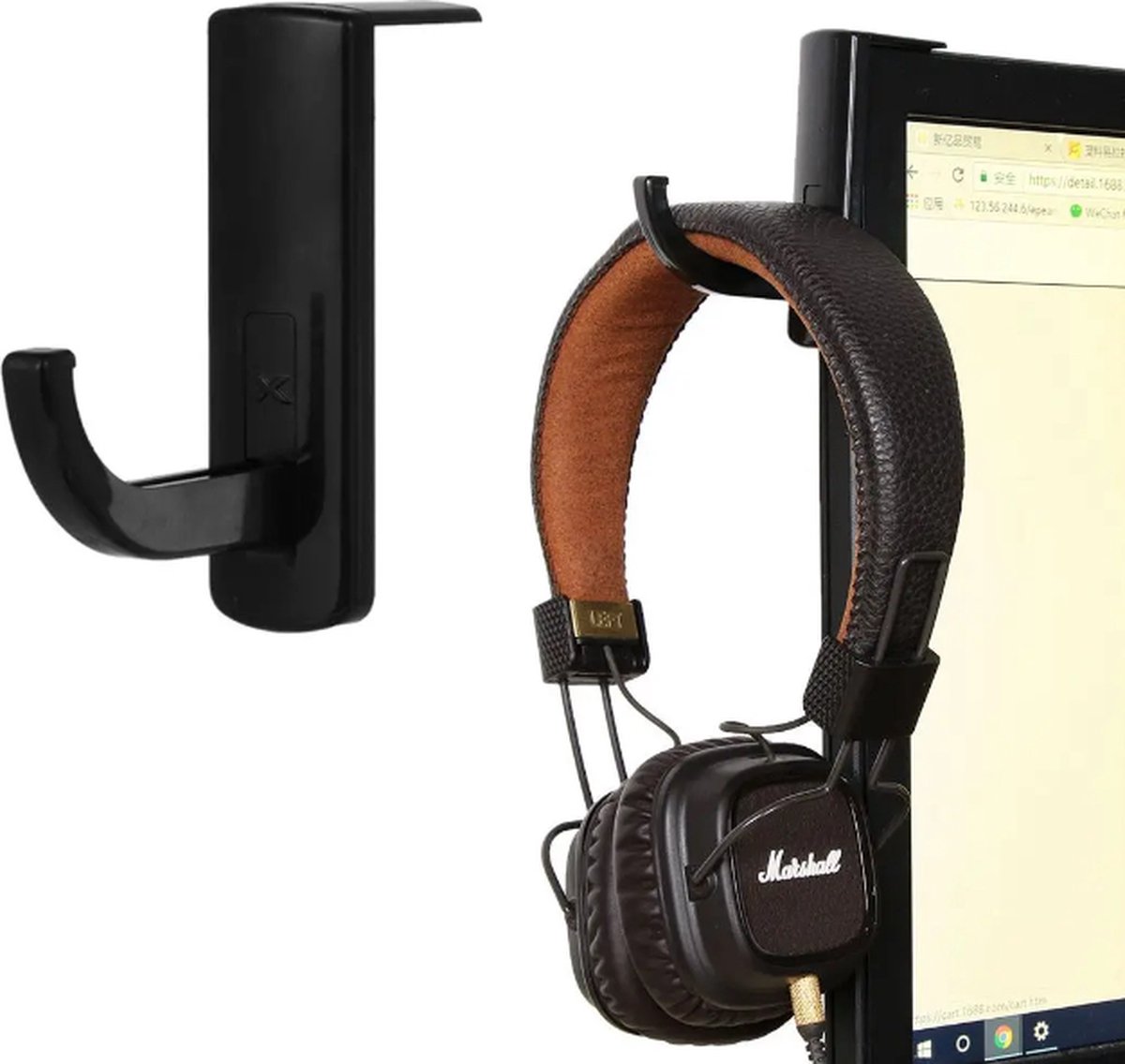 EPIN | Koptelefoon Houder | Headset Houder | Standaard | Monitor Houder | Zelfklevend - Merkloos