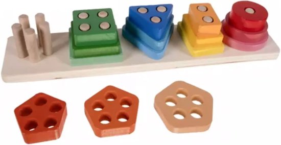 Kruzzel Houten Sorteer Puzzel - Spelenderwijs Leren voor Kinderen van Merkloos — afbeelding 3