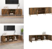 vidaXL Tv-meubel 150x30x50 cm bewerkt hout gerookt eikenkleurig - Tv-kast - Tv-kasten - Tv-meubel - Hifi-meubel