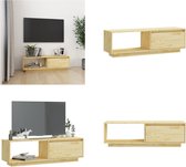 vidaXL Tv-meubel 110x30x33-5 cm massief grenenhout - Tv-meubel - Tv-meubels - Tv-kast - Tv-kasten