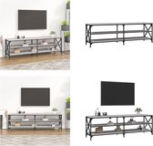 vidaXL Tv-meubel 160x40x50 cm bewerkt hout grijs sonoma eikenkleurig - Tv-kast - Tv-kasten - Tv-meubel - Hifi-meubel