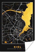 Poster Kiel - Plattegrond - Stadskaart - Kaart - Goud - Duitsland - 60x90 cm