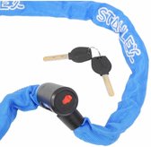 Stahlex Kettingslot - blauw - 120 cm - 2 sleutels - scooter / fiets - kabelslot