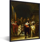 Fotolijst incl. Poster - De Nachtwacht - Rembrandt van Rijn - 60x80 cm - Posterlijst