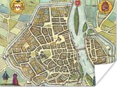 Kleurrijke en historische stadskaart van het Limburgse Maastricht Poster - Plattegrond 40x30 cm - klein - Foto print op Poster (wanddecoratie woonkamer / slaapkamer) / Europese steden Poster