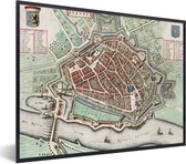 Fotolijst incl. Poster - Plattegrond - Antiek - Nederland - 40x30 cm - Posterlijst - Stadskaart
