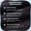 Detail van Heavenly sokken met tekst 'Badstof Voering'