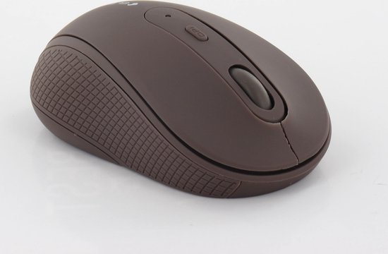 Milki Mouse Chocolate, Draadloze, Silent Click, Soft Rubber Coated Computermuis In Chocolade Kleur.