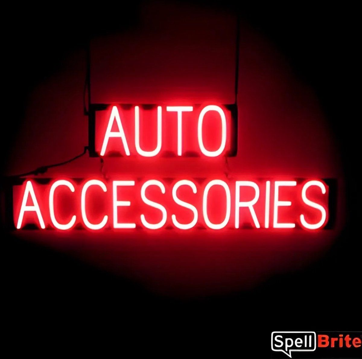 AUTO ACCESSORIES - Lichtreclame Neon LED bord verlicht | SpellBrite | 102 x 38 cm | 6 Dimstanden - 8 Lichtanimaties | Reclamebord neon verlichting