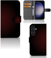 GSM Hoesje Geschikt voor Samsung Galaxy S24 Telefoonhoesje met foto Geruit Rood
