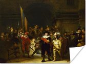 The Nachtwacht - Peinture de Rembrandt van Rijn Poster 80x60 cm - Tirage photo sur Poster (décoration murale salon / chambre)
