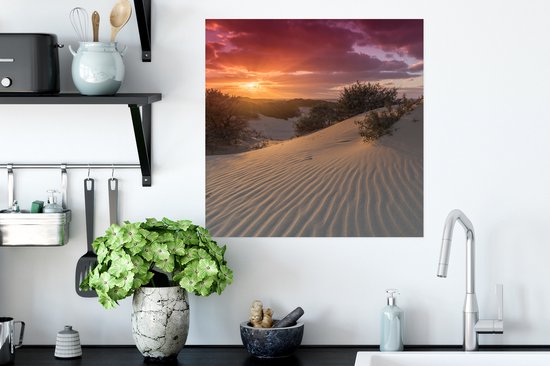 Affiche Coucher de soleil sur la plage hollandaise - 50x50 cm