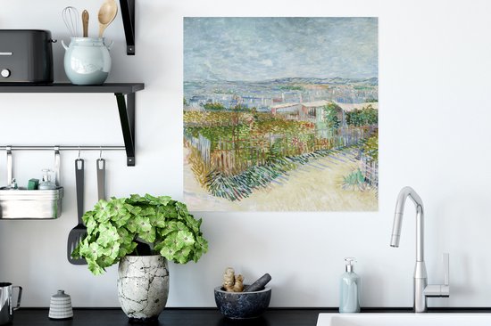 Affiche Montmartre : derrière le Moulin de la Galette - Vincent van Gogh - 50x50 cm