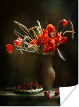 Affiche Coquelicots - Nature morte - Fruits - 120x160 cm XXL
