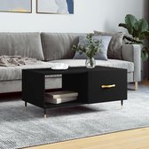 vidaXL - Salontafel - 90x50x40 - cm - bewerkt - hout - zwart