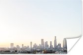 Los Angeles Skyline met heldere lucht Poster 90x60 cm - Foto print op Poster (wanddecoratie woonkamer / slaapkamer) / Noord-Amerika Poster