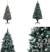vidaXL Sapin de Noël artificiel avec LED, boules de Noël et pommes de pin 180 cm - Sapin de Noël artificiel - Sapins de Noël artificiels - Sapin de Noël - Décoration de Noël