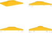 vidaXL Prieeldak 2-laags 310 g/m² 4x3 m geel - Prieeldak - Prieeldaken - Prieelluifel - Prieelluifels