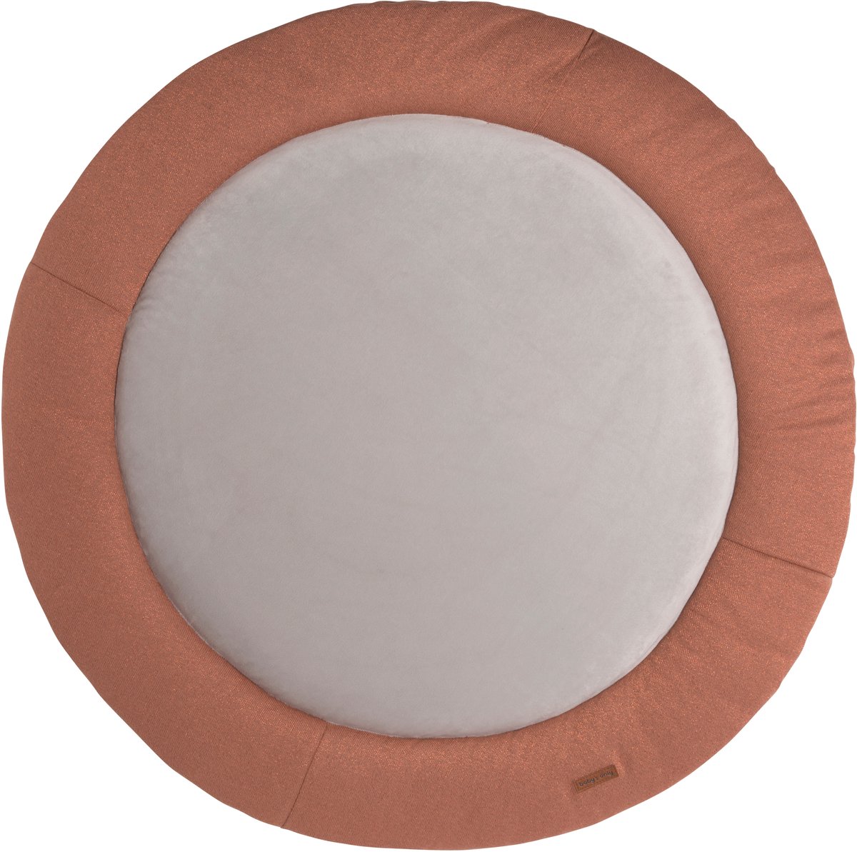 Baby's Only Gebreid boxkleed rond Sparkle - Parklegger - Speelkleed - Koper-Honey Mêlee - Ø90 cm - Met subtiel glittertje - Extra dik - Boxmatras - Tweezijdig te gebruiken