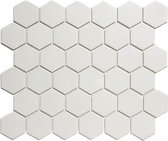 La Mosaic Factory London 5.1x5.9x0.6cm pour sol intérieur et extérieur Hexagon Ceramic Super Wit