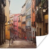 Affiche - Rue colorée du centre espagnol de Madrid - 30x30 cm
