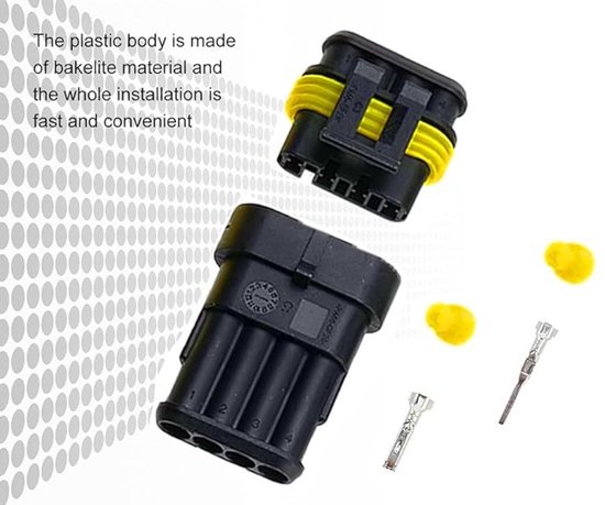 ZHOFONET 2-polige waterdichte stekkerkabelconnectoren met kabel, 16 AWG, 20 cm voor auto, vrachtwagen, boot- en andere kabelverbindingen. (5 stuks ZHOFONET 2-polige waterdichte stekkerkabelconnectoren met kabel, 16 AWG, 20 cm voor auto, vrachtwagen, boot- en andere kabelverbindingen. (5 stuks