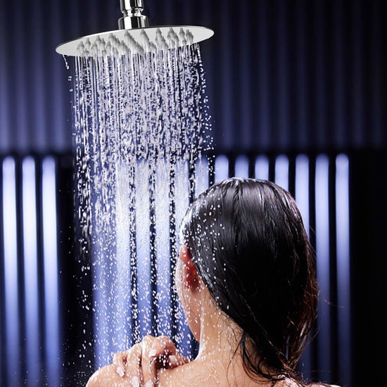 Douchekop groot, RVS douchekop regendouche, hoogglans gepolijst, ronde hoofddouche 1/2... bol