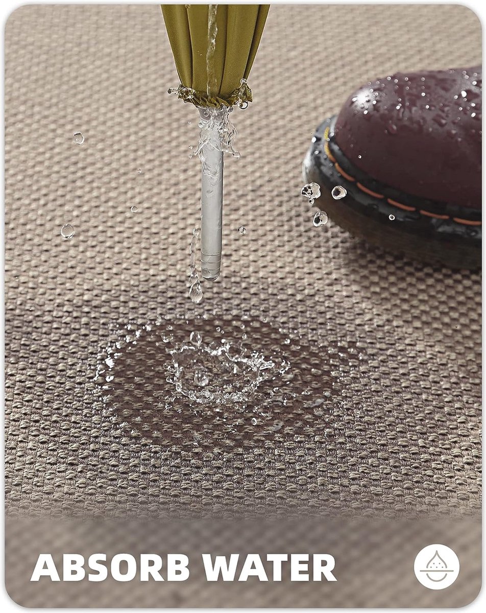 Floordirekt Schoonloopmat Rhine, wasbare en effectieve vloermat, vuilvangmat met antislip achterkant, deurmat in vele maten en kleuren, antraciet (gemêleerd), 40 x 60 cm