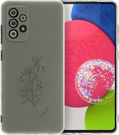 iMoshion Hoesje Geschikt voor Samsung Galaxy A52 (4G) / A52s / A52 (5G) Hoesje Siliconen - iMoshion Design hoesje - Meerkleurig / Floral Green