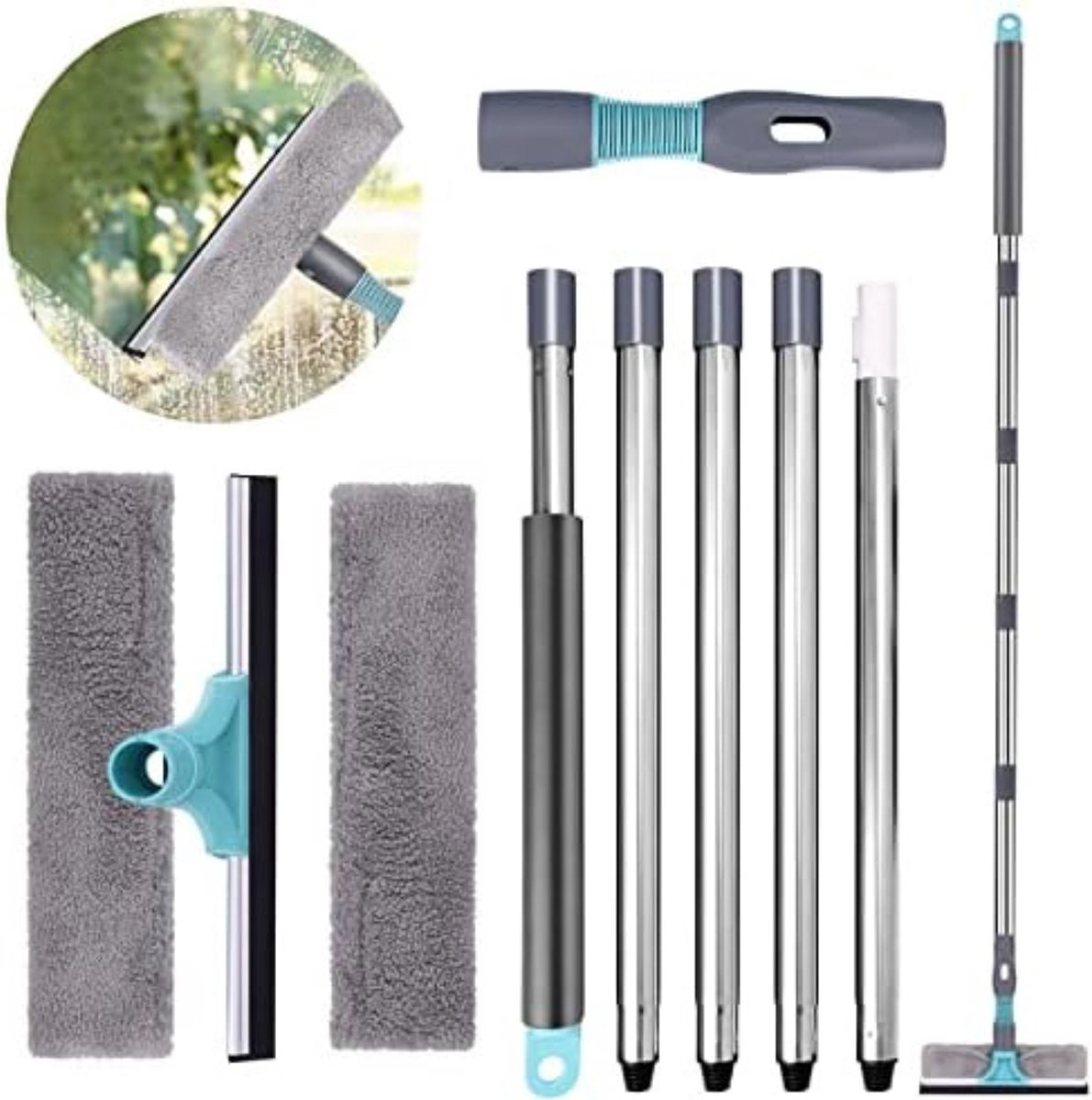 Raamwisser Met Telescoopsteel Ramenwassen Telescoopsteel Ramenwassen Raamwisser Met Steel