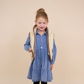 Kids Vest Wool Brown Hooded - Zipper