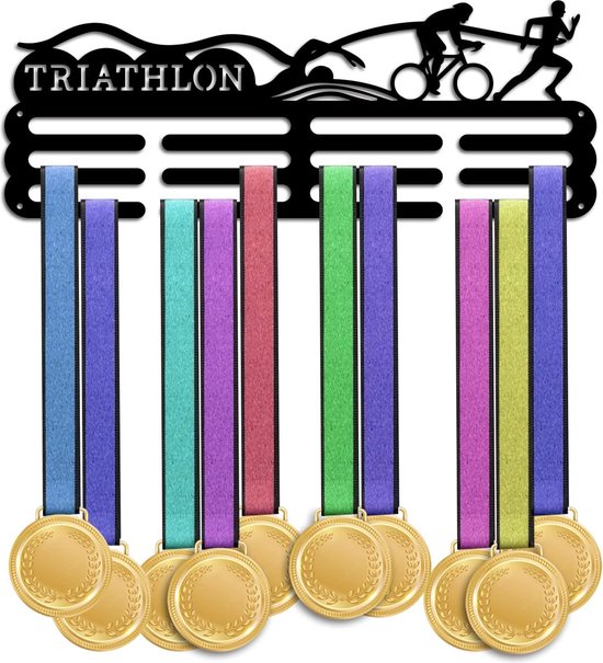 CREATCABIN Baton Twirling Medaille Hanger Medaille Houder Wandgemonteerd Frame Plank Sport Gymnastiek Medailles Organizer Haken Rek Cadeau voor Gymnast Atleet Race Winnaar Medaillewinnaar Vrouwen