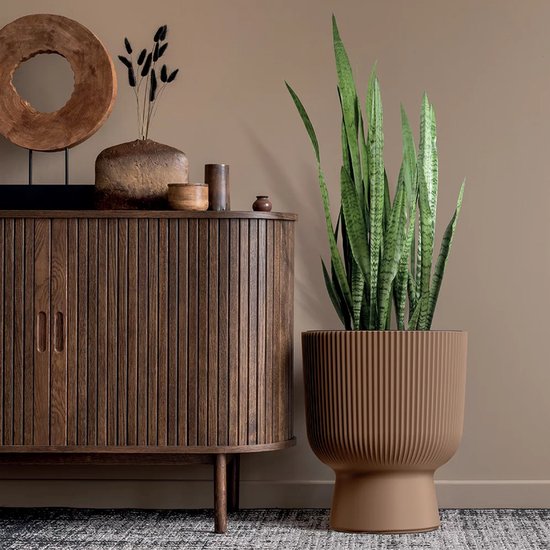 Prosperplast Bloempot - D40 x H35 cm - antraciet - kunststof | Leen Bakker