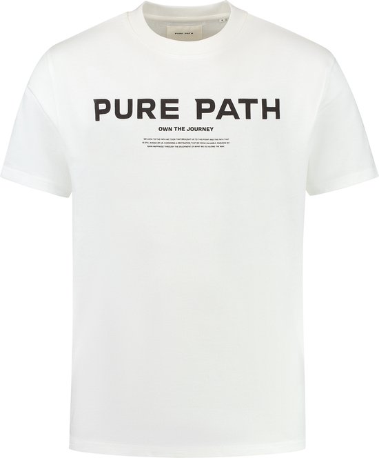 Purewhite - Heren Loose Fit T-shirts Crewneck SS - Off White - Maat XL