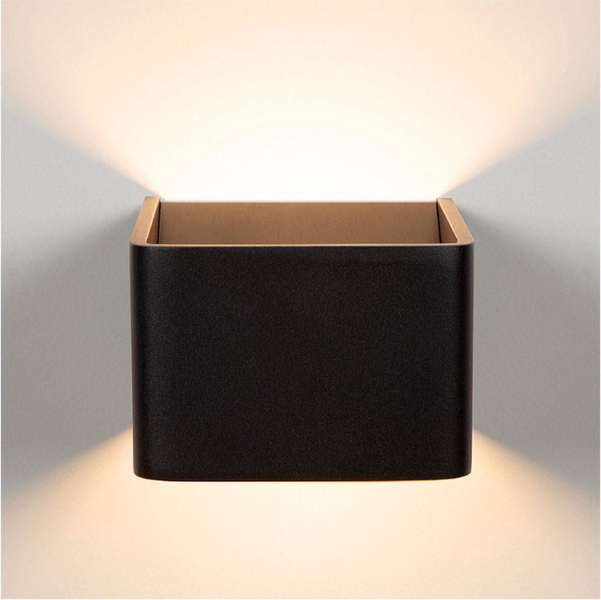 Atmooz - Calla - Wandlamp - Wandspot - Zwart - 10 x 10 cm - Hal - Slaapkamer - Eetkamer - Woonkamer